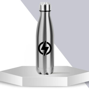 Botella Térmica de Acero Inoxidable – Personalizable (Plateada)