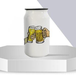 Termo Lata de Cerveza Blanca – Sublimación Parcial